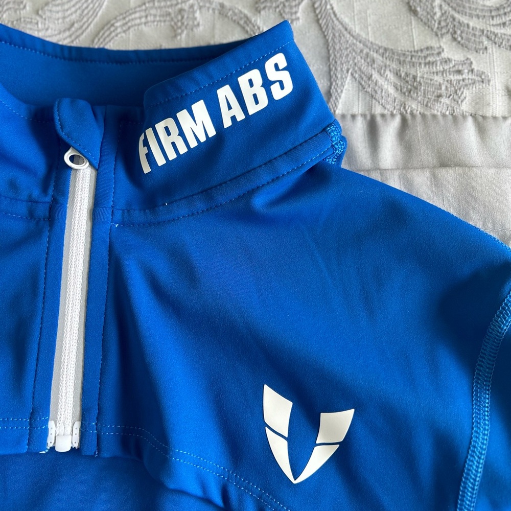 Blue and White Firm Abs Women's Workout Set - Picture 7 of 8